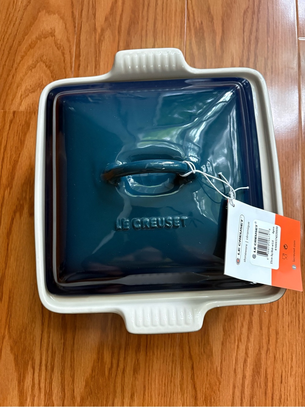 Le Creuset 23cm Square Casserole Dish with Lid in Agave